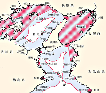 具体的には、若狭湾や大阪湾の場合